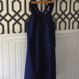 J.Crew racerback dress with ruffle neck